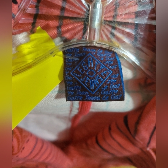 Y2K Vintage Legatte jean Womens Italian Blazer Red Black Geometrical Print Sz 1 - Picture 3 of 9